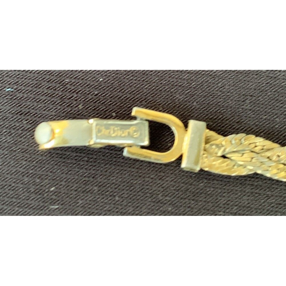 Vintage Chr Dior Gold Tone Braided Bracelet Christian Dior - Picture 7 of 7